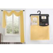 #F-03-Angela Gold color Polyester Window Scarf 24PCS/CS	