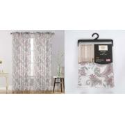 #P-087 Vicky Burgundy Color Dolly Print Window Curtain Panel-24PCS/CS	
