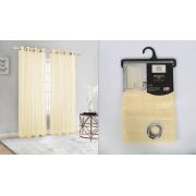 #P-003,Raquel Ivory Polyester Window Curtain Panel-24PCS/CS	