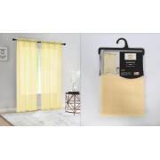 #P-090, Angela Beige Pocket Rod Polyester Window Curtain Panel-24PCS/CS	