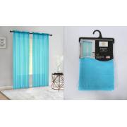 #P-106, Angela White Pocket Rod Polyester Window Curtain Panel-24PCS/CS	