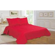 #512-113, King Size Quilt Set Solid True Red Color