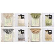 #Flora-Valance-Mix,Flora Blackout Mixed Color Jacquard Valance with header-24PCS/CS