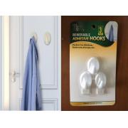 #02-0102, 3 pack Plastic Wall Hooks - 24 pcs/cs