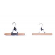 #3011, 2PC Wooden Skirt Hangers with Chrome Hook-24PCS/CS