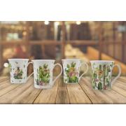 #1032, New Bone China Mugs- 36 pcs/cs