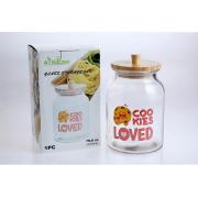 80oz/2360ml Glass Jar with Pine Lid 6PCS/CS