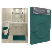 #1408-13, 7mm pile Hunter Green color 3PC Solid bath mat-12sets/cs