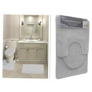 #1408-14, 7mm pile Silver color 3PC Solid bath mat-12sets/cs