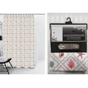 #1413-8,180g Canvas Fabric Printed Shower Curtain- 12 pcs/cs