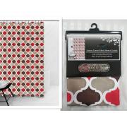 #1413-24,180g Canvas Fabric Printed Shower Curtain- 12 pcs/cs