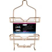#3832-CPN, Champagne Aluminum 3 Layer Shower Caddy-6PCS/CS