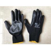 #G101 8 Pairs Latex Palm Work Gloves in Black - 10 Bags/Strip