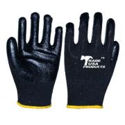 #G102 12 Pairs Latex Palm Work Gloves in Black - 6 bags/cs