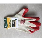 #G104 12 Pairs Latex Palm Work Gloves in Red - 6 bags/cs