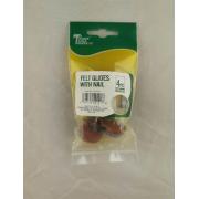 4PCS FELT GLIDES WITH NAIL  - 15 Sets/cs