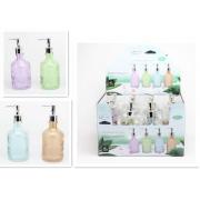 Mixed Color Glass Soap Dispenser with display Box-24PCS/CS