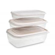 (1.2L+1.8L+2.7L) 6PC Plastic Food Container-12 SETS/CS