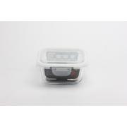 520ml/17.60OZ Square glass food container-12PCS/CS