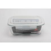 2260ml/76.4OZ Rectangle glass food container-12PCS/CS